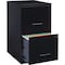 Nusparc 2-Drawer Vertical File Cabinet, 14.2" x 18" x 24.5", Black NPRVF218AABK - alternate 1